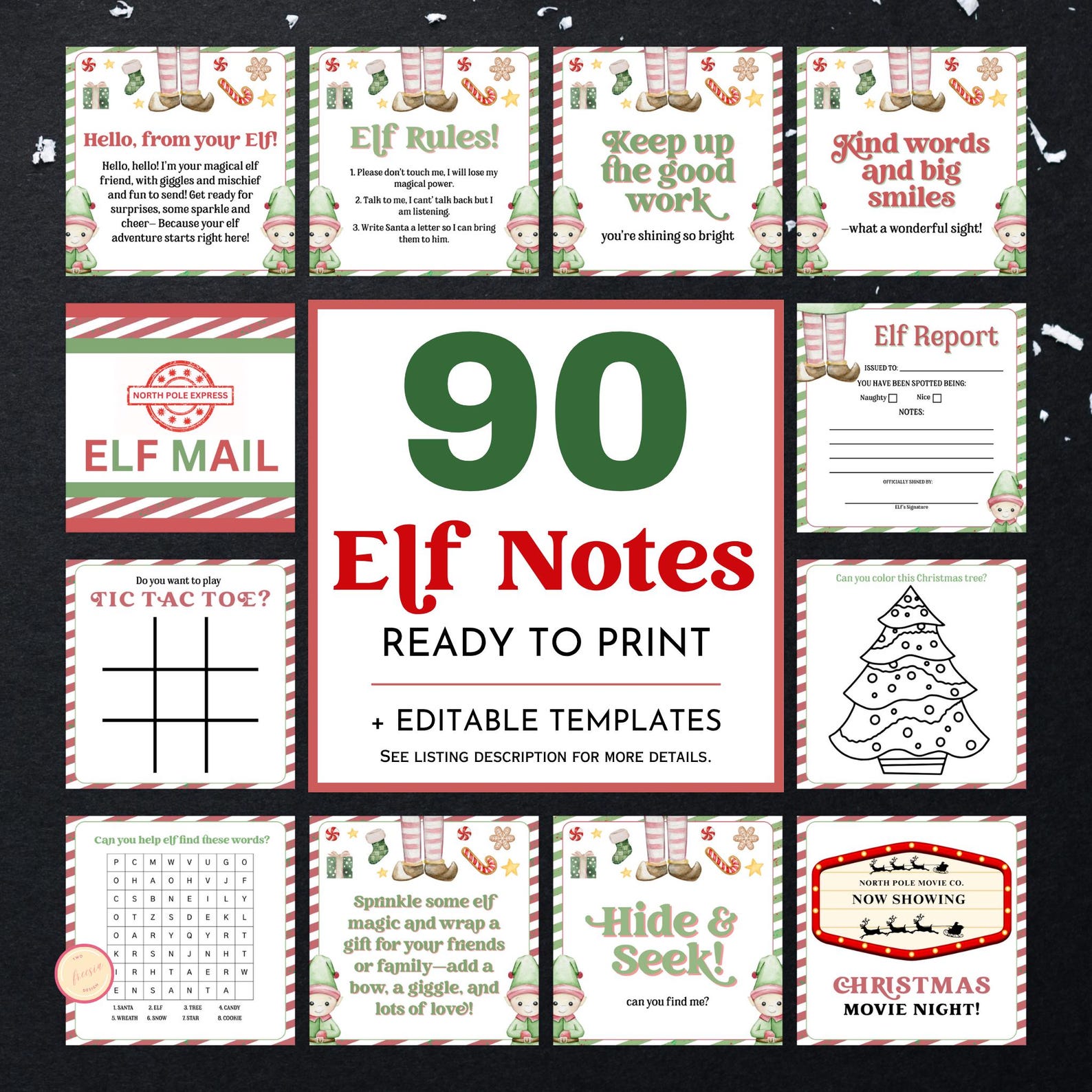 90 Elf Note Card Mega Bundle, Elf Games, Jokes, Riddles & Activities ...