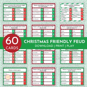 Christmas Friendly Feud, Printable Christmas Game, Christmas Activity For Kids and Adults, Christmas Trivia, Classroom and Party Game