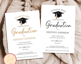 Editable Graduation Party Invitation Template – Senior Announcement (Digital Download)