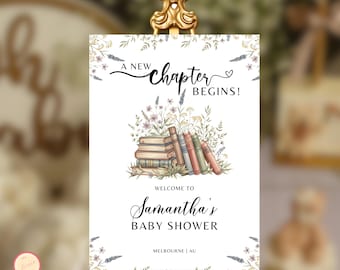 Storybook Baby Shower Welcome Sign (Editable Template)