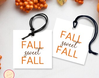 Fall Sweet Fall Tags - Printable Autumn Cookie Tag, Staff Appreciation, Teacher Gift, Employee Team Gift, Thanksgiving Tag