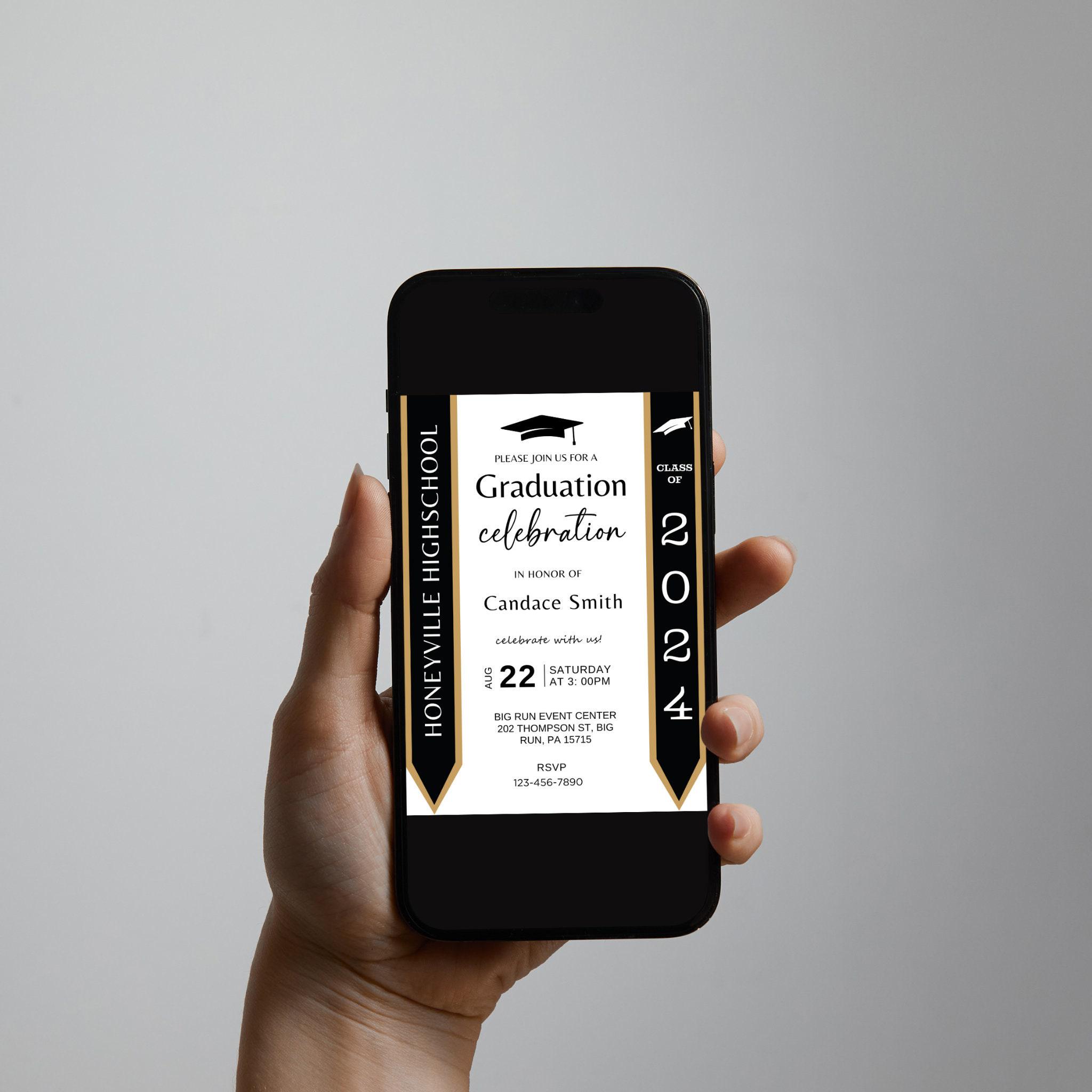 Graduation Invitation Template - Photo Graduation Invite - Editable ...