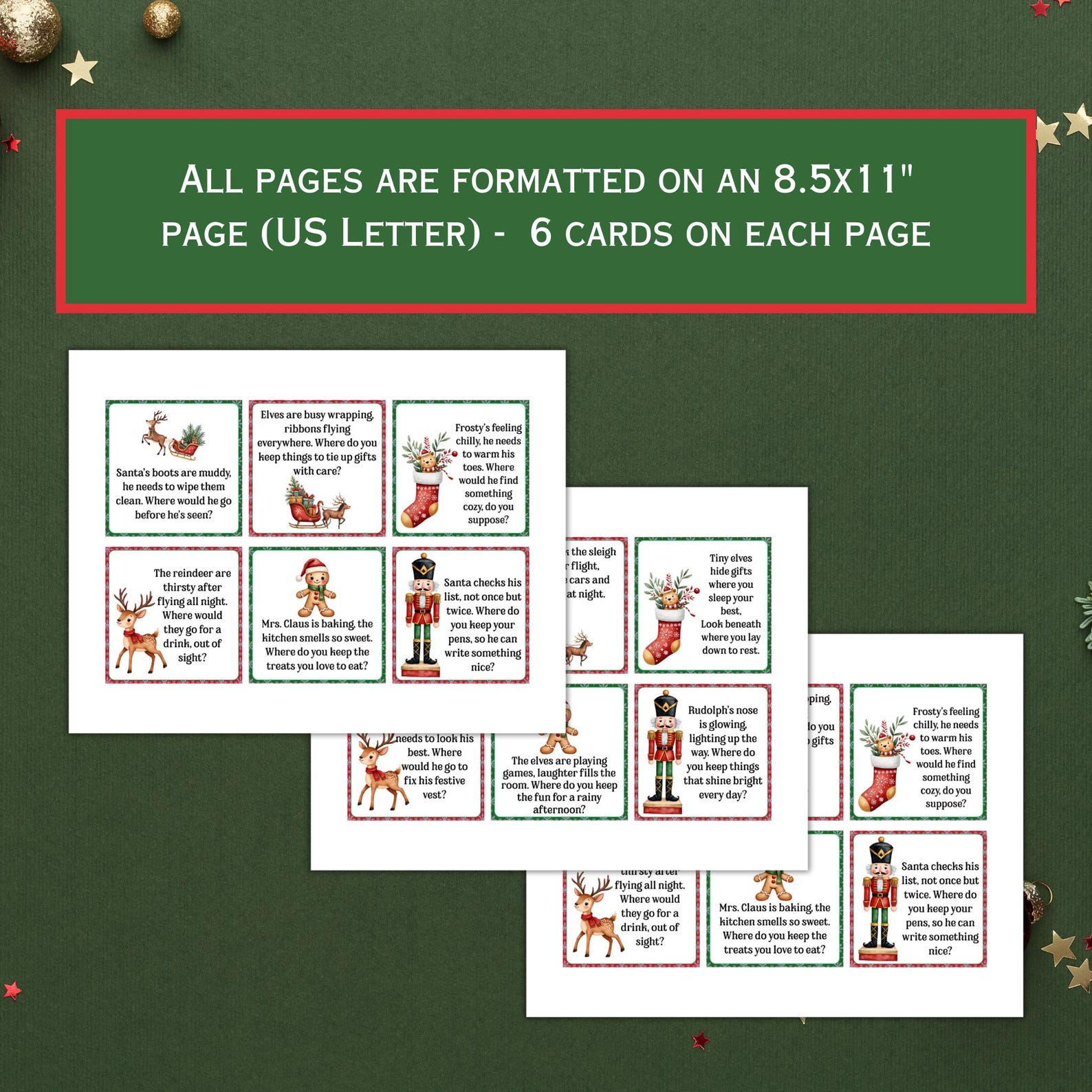 Christmas Scavenger Hunt, Christmas Treasure Hunt Clues for Kids ...