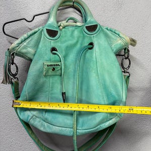 Vintage Diesel türkis Damen Ledertasche