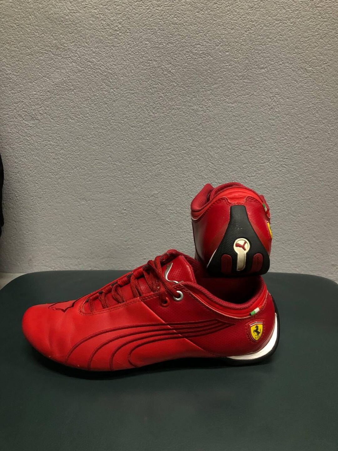 00’s Puma×Ferrari driving shoes leather Puma Driving Shoes Mens 10.5 Red Black Ferrari Drift Cat 4