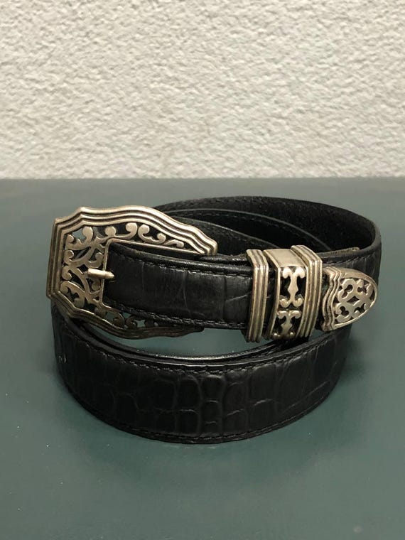 The Kooples Womens Cow Leather Black Belts / 100 Cm - Etsy display picture 1