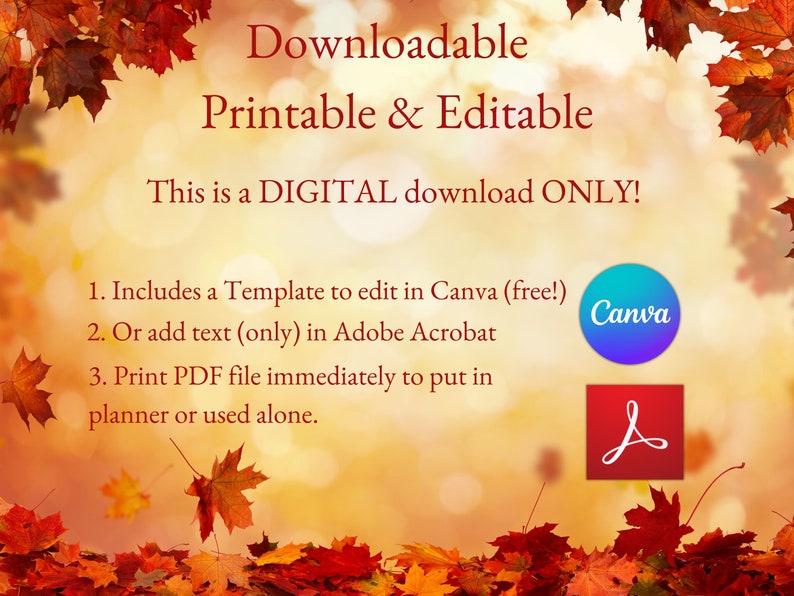 Thanksgiving Planner Printable Checklist Thanksgiving Meal Planner Fall