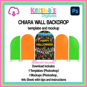 Chiara Wall Party Favor Template, Kid Party Decor, Adult Treat Table Favor, Swag Bag DIY Party, PSD Files, PSD Mockups, Party Planner