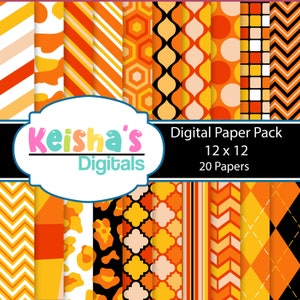 Papel digital com tema de milho doce para uso comercial, listras, pontos, leopardos, divisas, amarelos, laranjas, brancos, download instantâneo