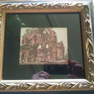 Vintage wall art picture collisium vintage architecture in decorative frame