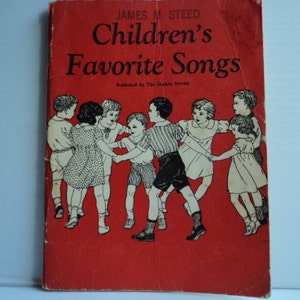 A vintage children&#39;s soft back songbook from 1960