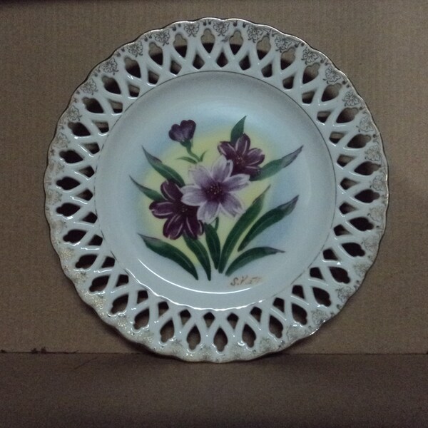 Scalloped Edge Plate Etsy