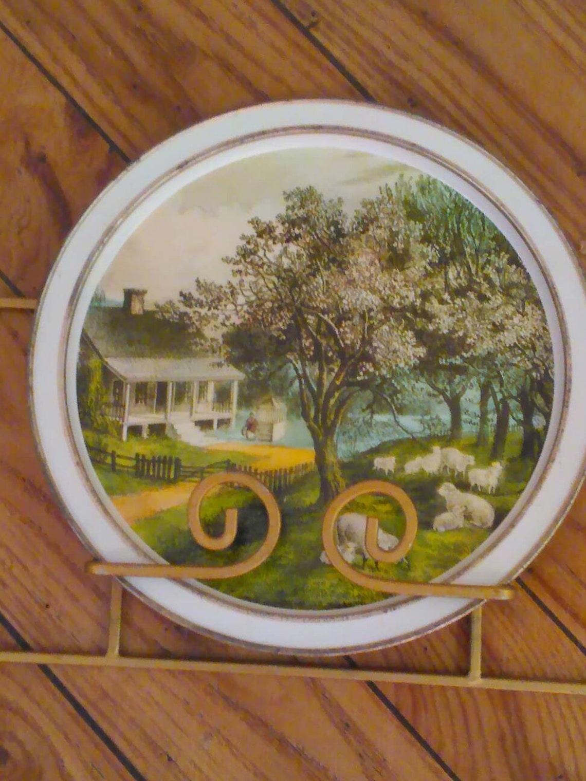 Vintage Decorative Tin Wall Hanging 11 1/2 Inch Tin Plate Etsy