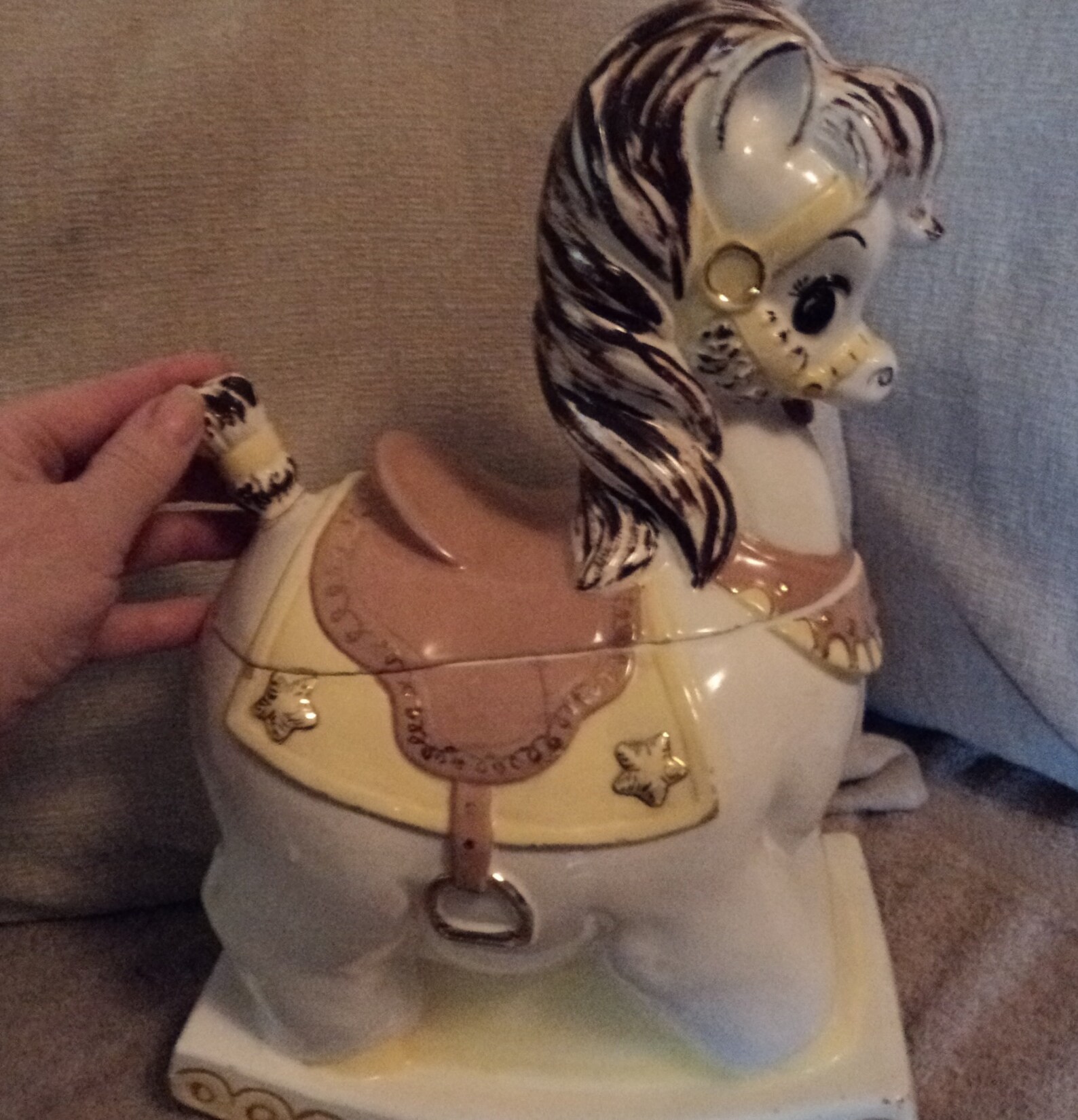 Vintage Cookie Jar Pony Horse and Saddle Pet Circus Animal Etsy