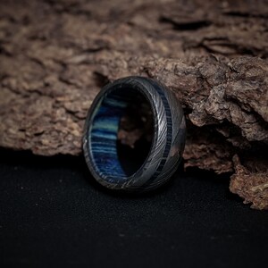 Unique Damascus Ring, Viking Ring, Norse Ring, Rustic Ring, Viking Jewelry, Vintage Ring, Gift for Him, Mens Rings, Anniversary Gift image 4