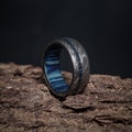 Viking Mens Ring, Unique Damascus Ring, Norse Ring, Rustic Ring, Pagan Ring, Nordic Ring, Viking Jewelry, Vintage Ring, Unique Gift for Him