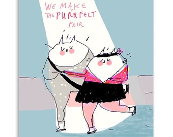 We Make the Purrfect Pair - Anniversary Cat Card