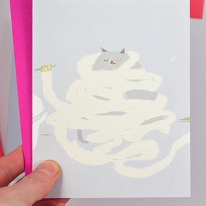 Bathroom Bliss Cat Card - Funny Cat Card - Cat Mom ou Cat Dad Card