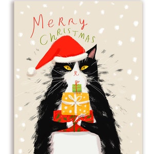 Merry Christmas Cat Card- Geschenke