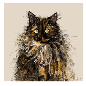 The Floof Cat Print- Cat Art - Cat Painting - Cat Illustration