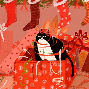 The Gift - Funny Christmas Cat Card