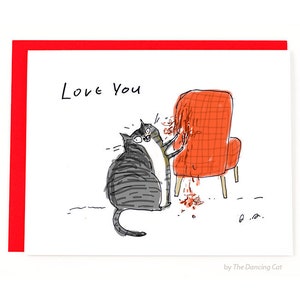 Chaise Rip Cat Card - From the Cat - Carte maman chat ou papa chat