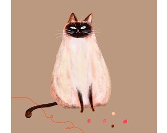 Siamese Cat Print- Siamese Beauty