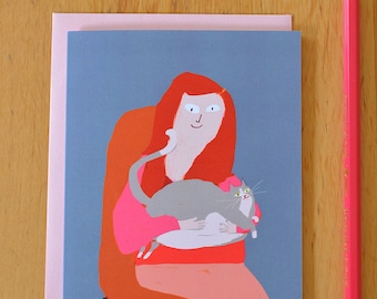 Cat Lady Card - Cat Mom - Mother's Day Card