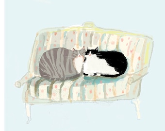 Love Seat Cat Painting