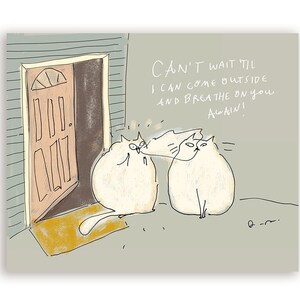 Breathe On You - Cartão de gato engraçado - Distância social - Cartão Covid - Feliz Ano Novo