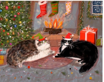 Twas the Night Before- Christmas Cat Card