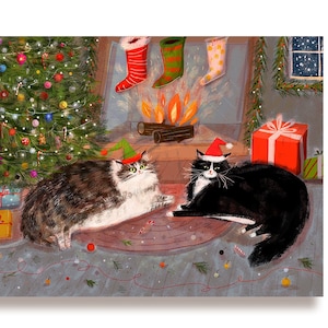 Twas the Night Before- Christmas Cat Card