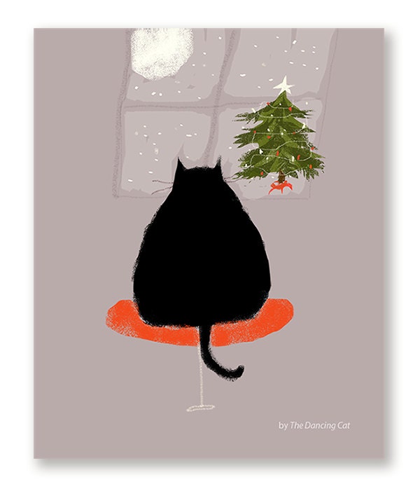 dancing christmas cat