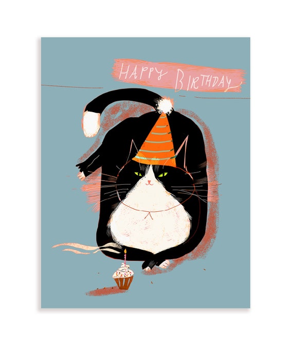 Carte Fête Kitty Cupcake Anniversaire
