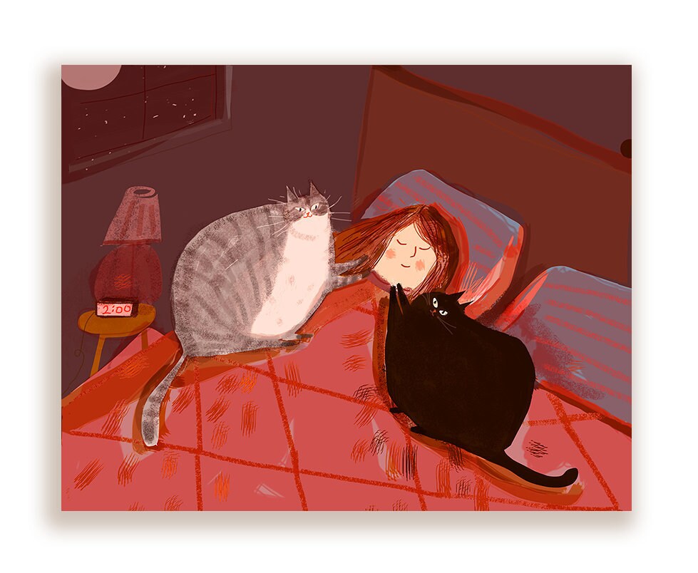 The Bonding Hour- Cat Lady Card - Cat Mom