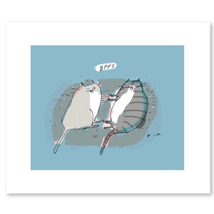 BFFs Cat Print - Cat Art - Best Friends - Cat Gift - Illustration