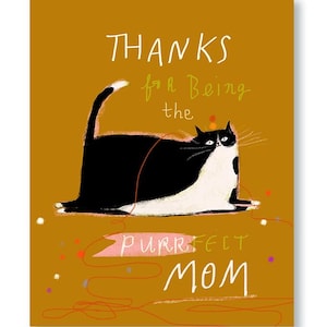 Parfaite maman - carte maman chat - carte maman Love You - carte joyeuse fête des mères