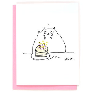 Carte d'anniversaire drôle - Petites mains - Carte d'anniversaire chat