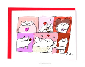 Day of Love - Funny Cat Valentine Card