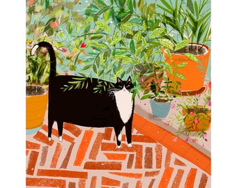 I'm a Jungle Cat - Cat Print - Cat Art - Tuxedo Cat