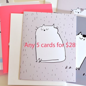 JEU DE CARTES MIXTES - 5 cartes au choix pour 28 dollars - Cartes chat