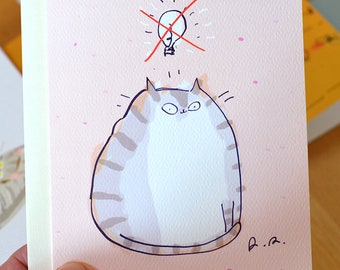 Funny Cat Card - No Idea