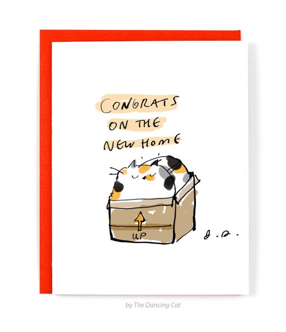 Nouvelle Carte A Domicile Felicitations Pour La Nouvelle Etsy