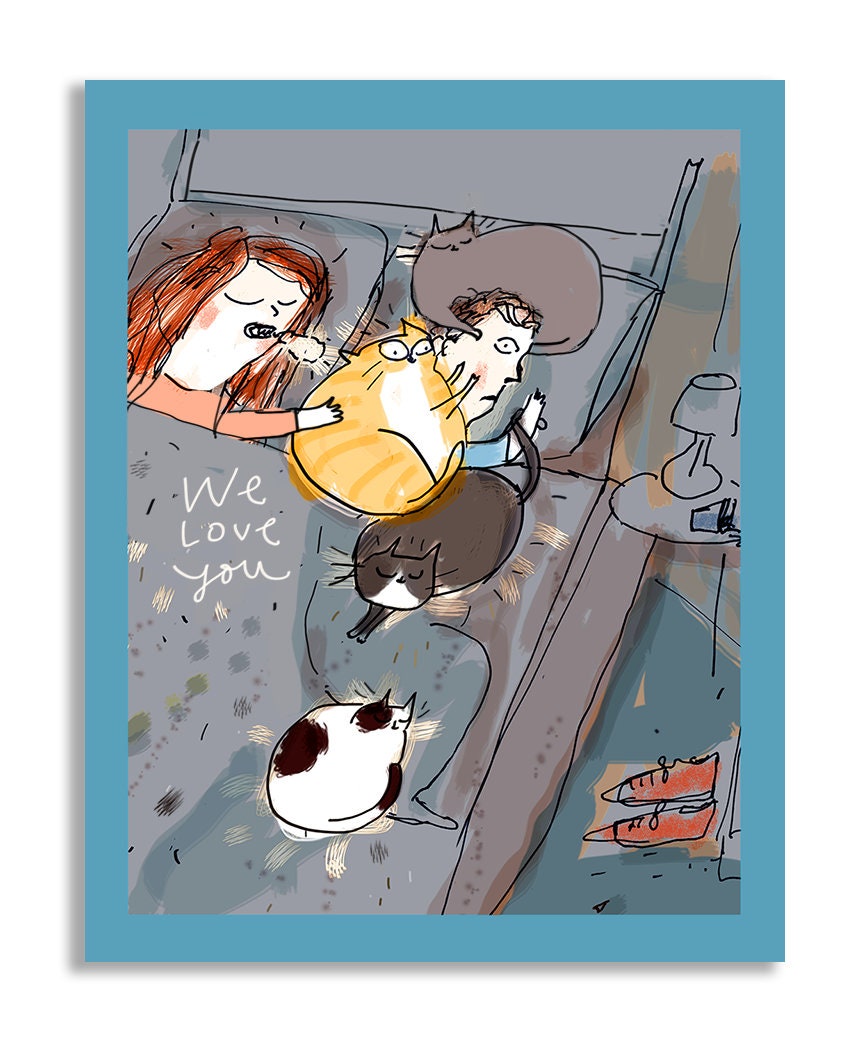 We Love You- Cat Dad Card