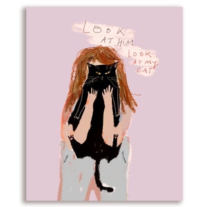 Regarde-le, regarde mon chat - Carte maman chat - Crazy Cat Lady