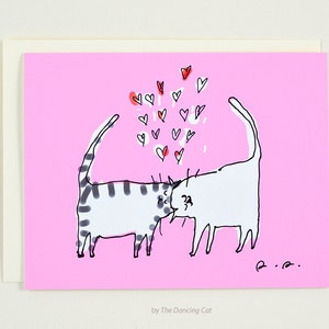 Headbutt Cat Card Roze - Love Card - Kattenkaart - Love You
