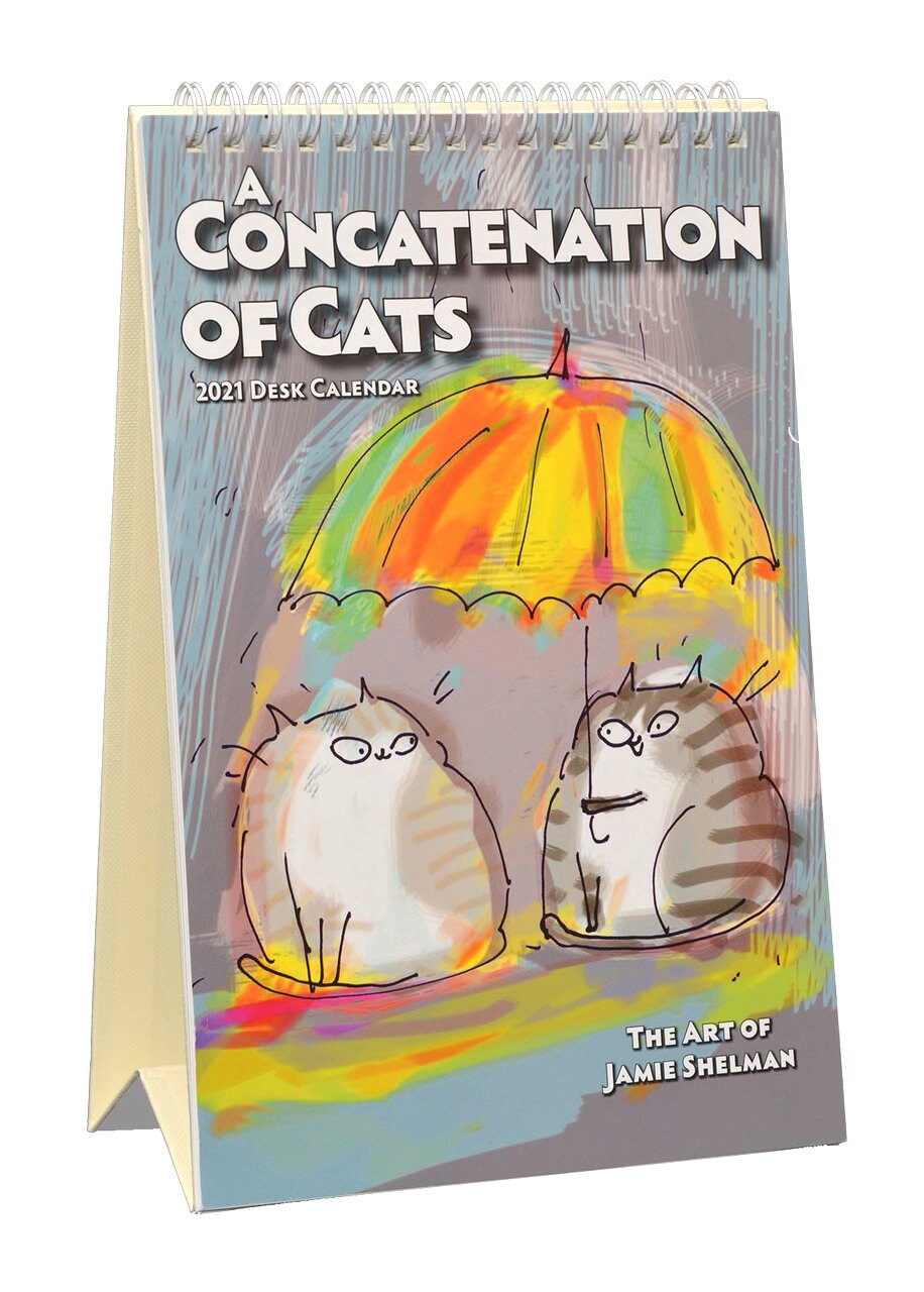 A Concatenation of Cats 2021 Easel Desk Calendar Cat Calendar | Etsy