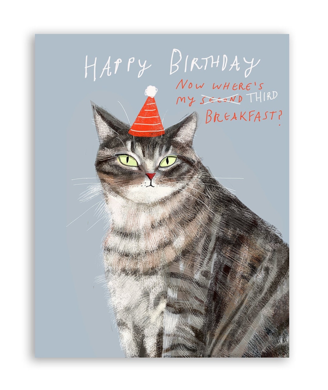 Second/third Breakfast Birthday Funny Cat Card Funny - Etsy