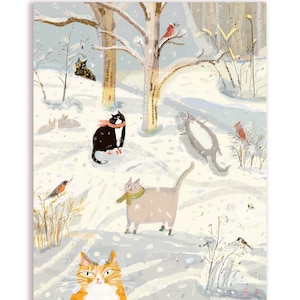 Winter Greetings - Snow Cats Card