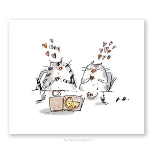 Pizza Cats - Pizza Cat Lover - Funny Cat Art